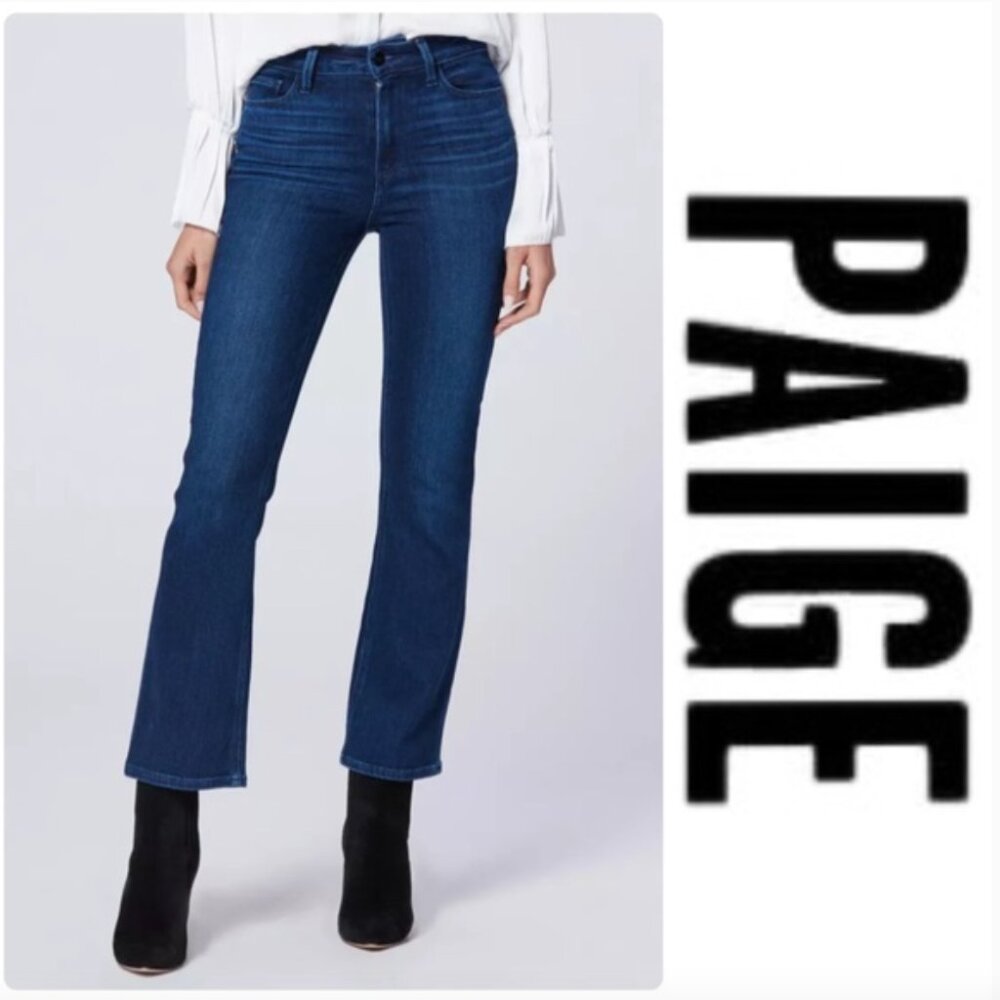 Paige Claudine High Waist Ankle Length Jeans size 30 dark blue